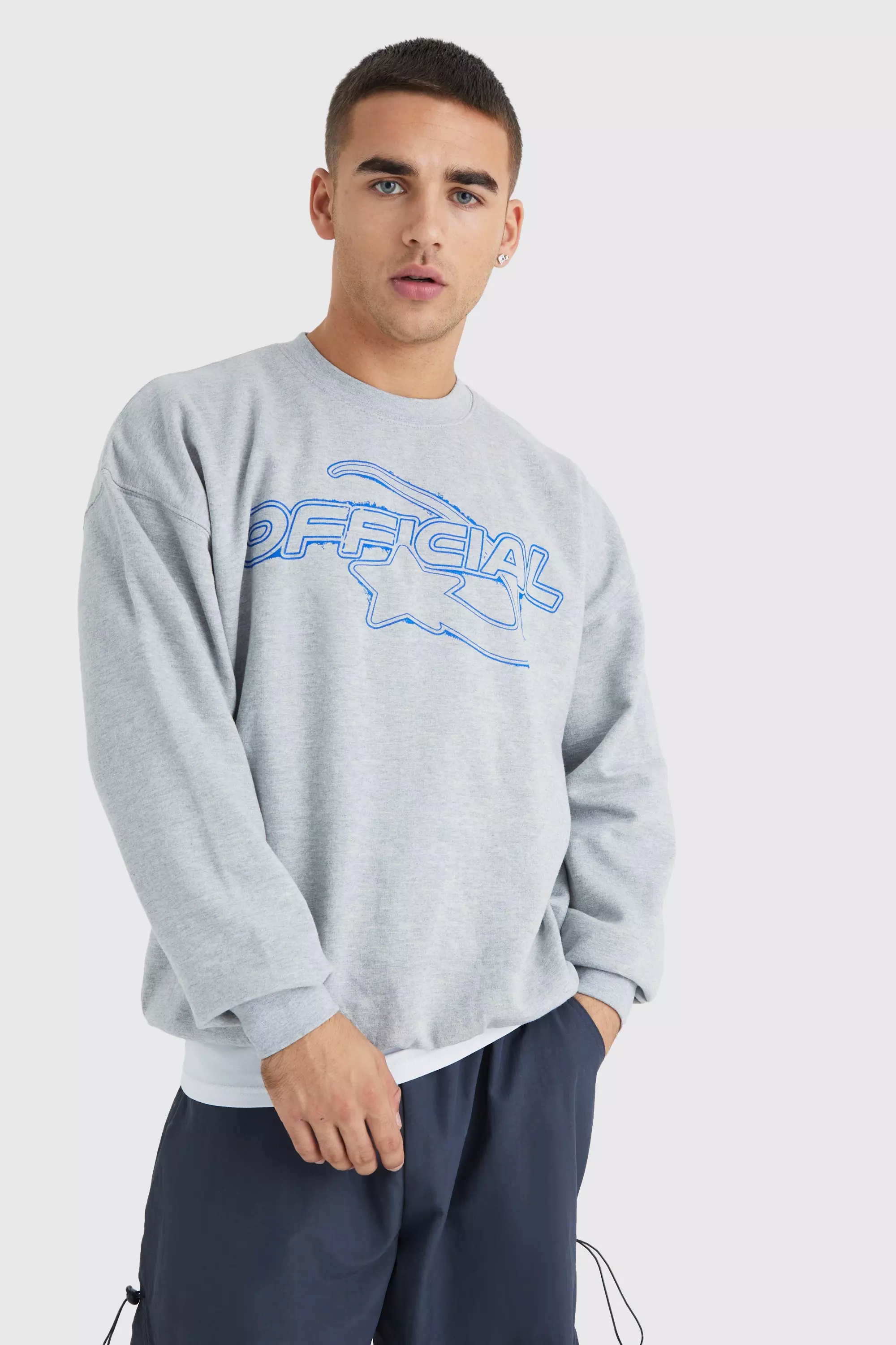 Oversized Ofcl Star Sweatshirt boohooMAN USA